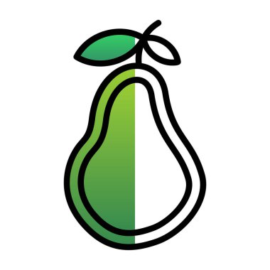 İzole armut ikon vektör tasarımı