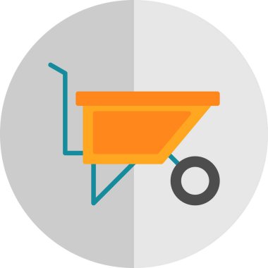 el arabası simgesi vektör illüstrasyonu 