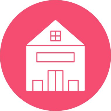 ahır inşa simgesi vektör illüstrasyonu