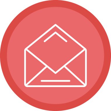 Basit harf zarfı simgesi, vektör illüstrasyonu