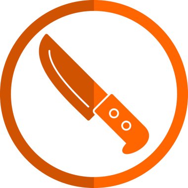 Bıçak düz simgesi, vektör illüstrasyonu 