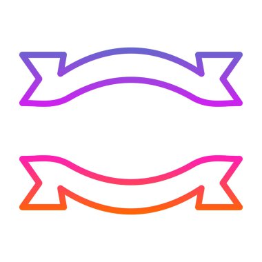 Bir kurdele simgesinin vektör illüstrasyonu