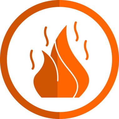 Yangın. Web simgesi basit illüstrasyon 