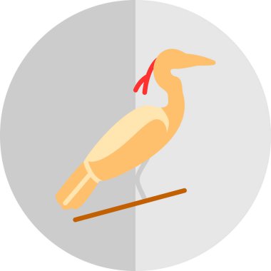 Balıkçıl kuş simgesinin basit illüstrasyonu