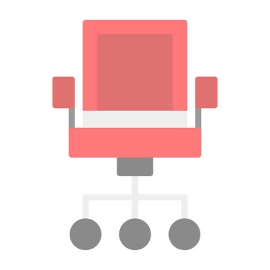 ofis sandalyesi ikon vektör illüstrasyonu