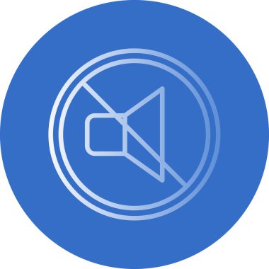 Sessiz simgenin vektör illüstrasyonu