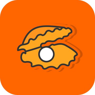 İstiridye. Web simgesi basit illüstrasyon