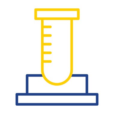 düz Test Tüpü simgesi, vektör illüstrasyonu
