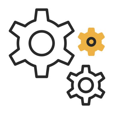 Gears'ı satırı vektör simgesi 