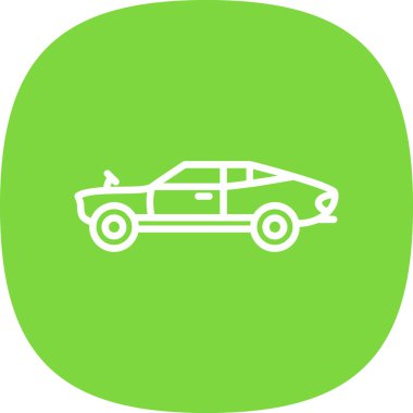 Eski araba simgesi vektör illüstrasyonu 