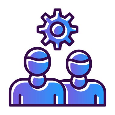 Takım çalışması simgesi vektör illüstrasyonu