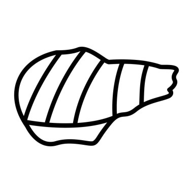 Izgara domuz ağı simgesi, vektör illüstrasyonu