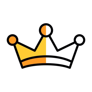 taç düz vektör simgesi 