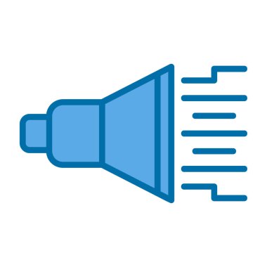 Mavi doldurma biçimi vektör tasarımlı hoparlör