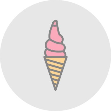 dondurma ikonu vektör illüstrasyonu