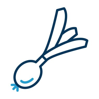 Pırasalı düz simge, vektör çizimi 