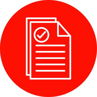 belge simgesi, vektör illüstrasyonu basit tasarım