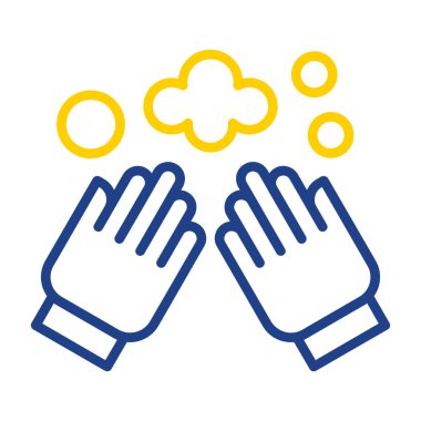 Bulut koruma çizgisi olan eller ve biçim ikonu vektör tasarımını doldur