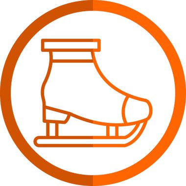 Buz pateni ikonu. Basit vektör illüstrasyonu