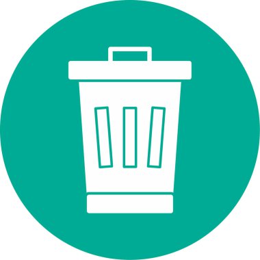 Çöp kutusu web simgesi. Vektör illüstrasyonu.