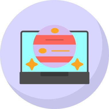 dizüstü bilgisayar simgesi, vektör illüstrasyonu basit tasarım