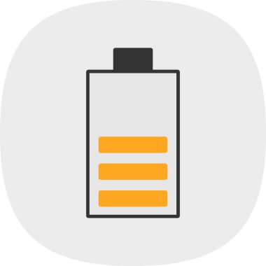 Pil simgesinin vektör illüstrasyonu