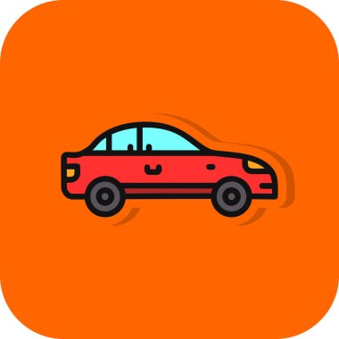 araba simgesi, vektör illüstrasyonu 