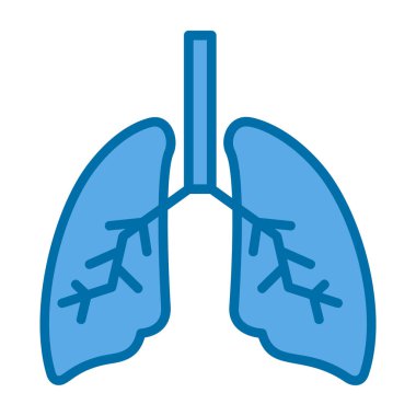 akciğerler web simgesi basit illüstrasyon 