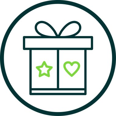 Hediye kutusu simgesi. vektör çizimi tasarımı 