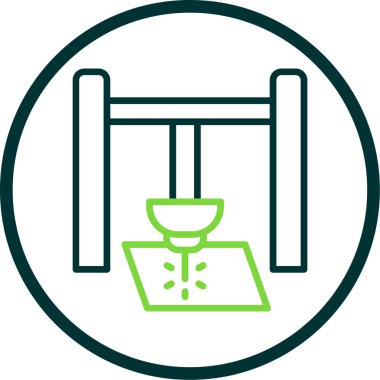 Lazer ağ simgesi vektör illüstrasyonu