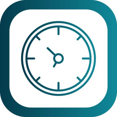 Saat. Web simgesi basit illüstrasyon                  