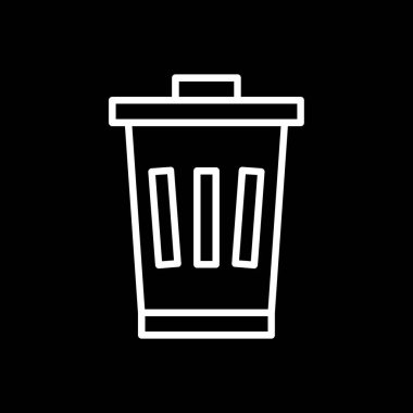 Çöp kutusu web simgesi. Vektör illüstrasyonu.