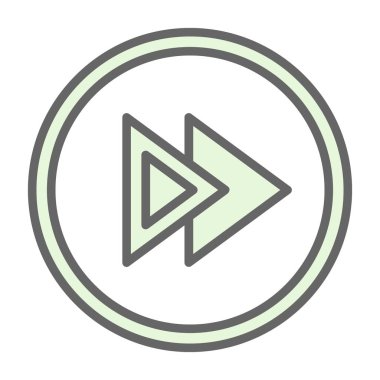 düz oynat İleri adım işareti simgesi