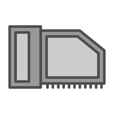 Demir testeresi. Web basit simgesi illüstrasyonu