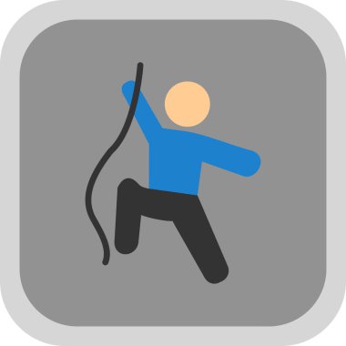 Erkek tırmanıcı simgesi vektör illüstrasyonu