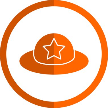 Yıldızlı şapka. Web simgesi basit illüstrasyon 