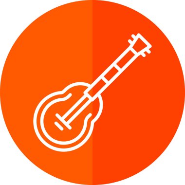 Gitar ikonu. Web için basit müzik vektör simgeleri çizimi