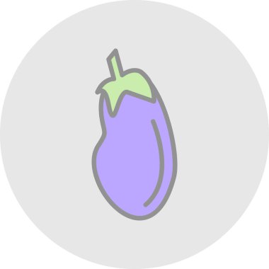 Patlıcan simgesinin vektör çizimi