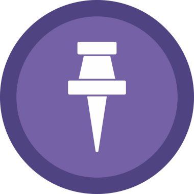 Bir Push iğnesinin vektör simgesi