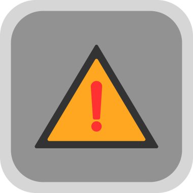 warning sign. web icon simple illustration