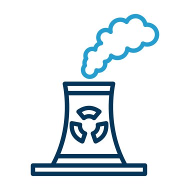 Duman ve duman vektör illüstrasyon tasarımlı fabrika