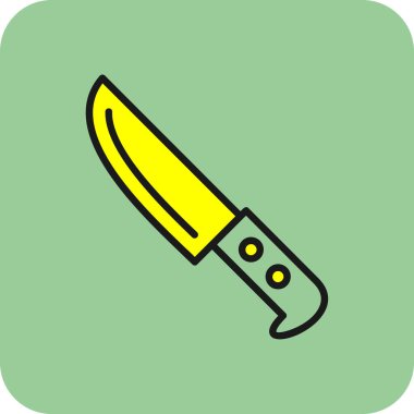 Bıçak düz simgesi, vektör illüstrasyonu 