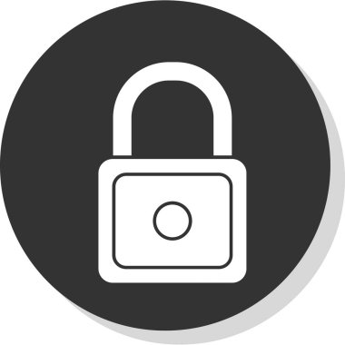 Asma kilit simgesi. web tasarımı için güvenlik kilidi simgesinin karikatür çizimi