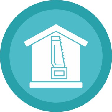 Ev Onarımı Web simgesi vektör illüstrasyonu