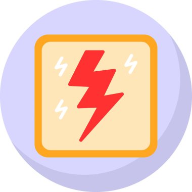 Bir yıldırım simgesinin vektör çizimi