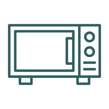 mikrodalga simgesi vektörü basit illüstrasyon