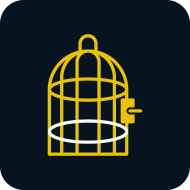 Kuş kafesi, ağ basit illüstrasyon