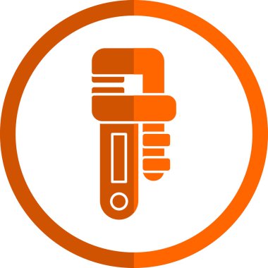 Basit Boru Anahtarı simgesi, vektör illüstrasyonu