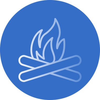 Şenlik ateşi. Web simgesi basit tasarım