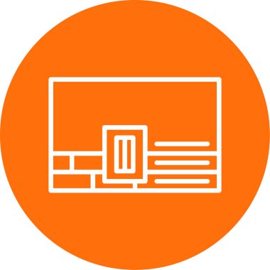 Dizüstü bilgisayar simgesinin vektör çizimi